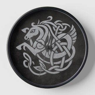 Horloge Conception de nœud de cheval mythique nordique