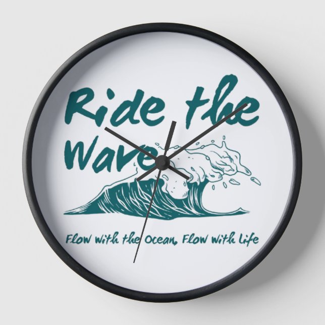 Horloge Conception de surf Ride the Wave (Recto)