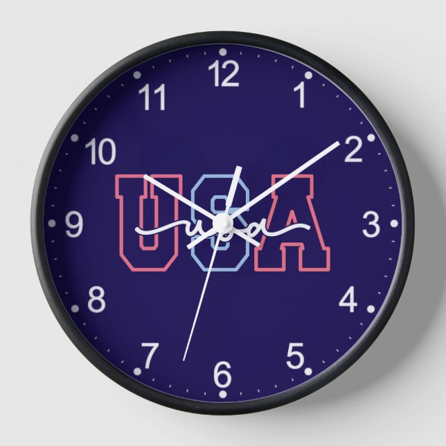 Horloge Conception de texte États-Unis 4 juillet-62118 (Recto)