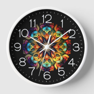 Horloge Conception kaléidoscope floral-44656