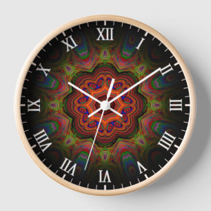 Horloge Conception Kaléidoscope Floral-44657