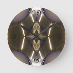 Horloge contemporaine de concepteur de chrome