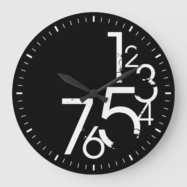 horloge contemporaine en noir et blanc (Recto)