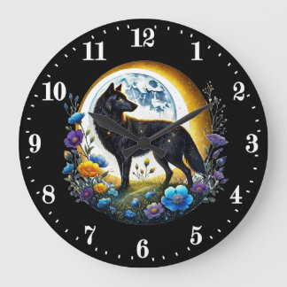 Horloge cool amoureux des animaux loup