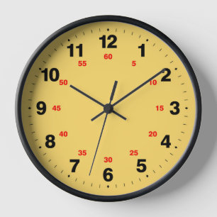 Horloge Cool et élégant visage jaune clair