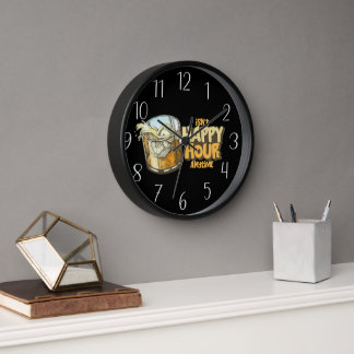 Horloge cool Happy hour home bar affaires