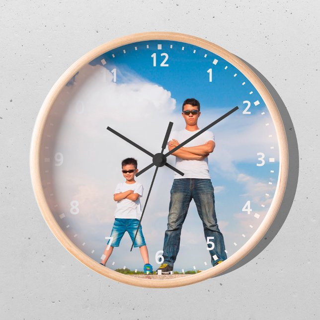 Horloge Cool Papa Cadeau Anniversaire Cadeau Photo personn (Cool Dad Birthday Gift Personalized Photo Clock
)