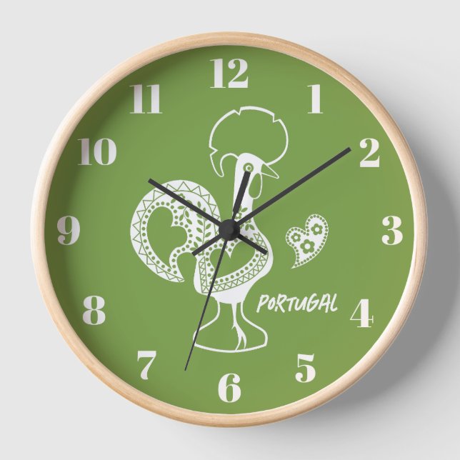 Horloge Coq de Barcelos, Portugal, silhouette (Recto)
