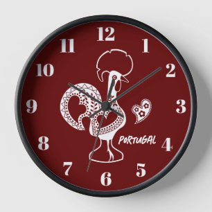 Horloge Coq de Barcelos, Portugal, silhouette