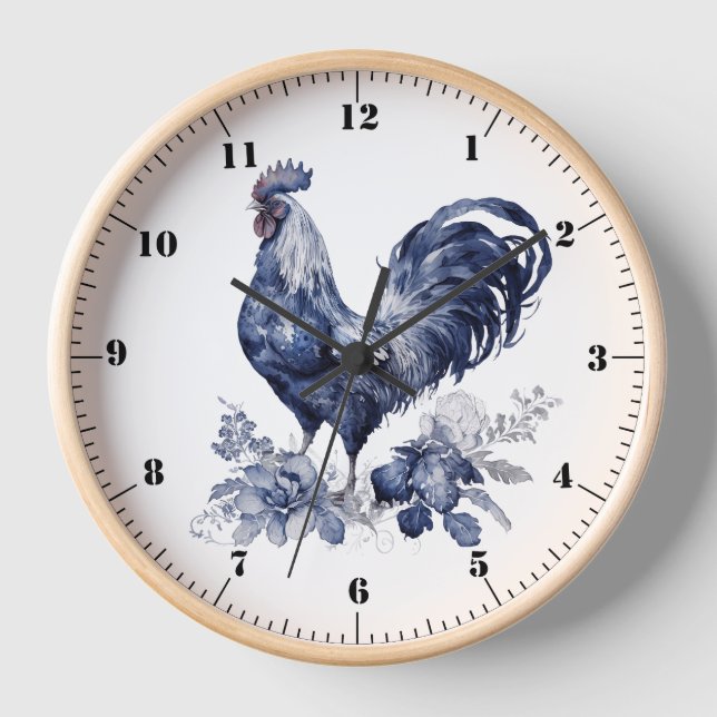 Horloge "Coq" Style Bleu de Willow (Recto)