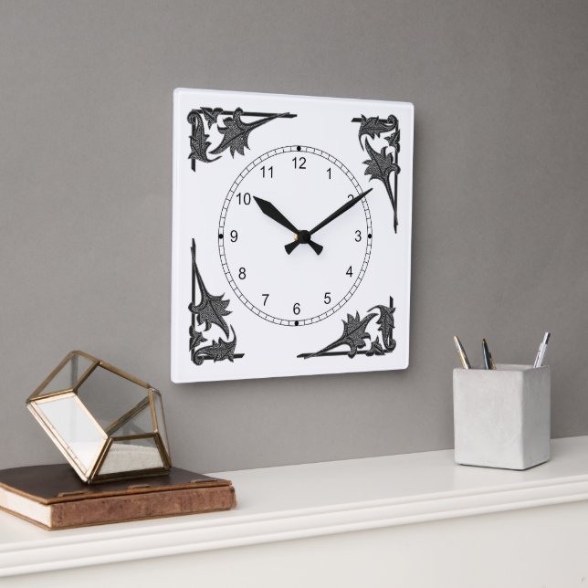 Horloge - Corner Brackets de Feuilles (Bureau)