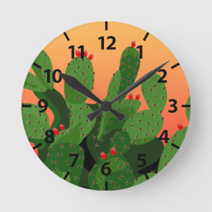 Horloge couché du désert de Prickly Pear Cactus