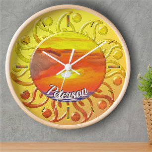 Horloge Coucher de soleil 2443