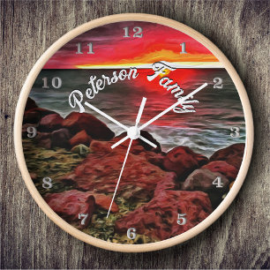 Horloge Coucher de soleil rocheux Banderas 914