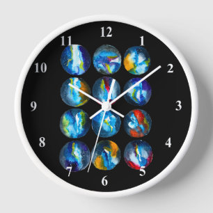 Horloge Couleur d'eau nébuleuse de la galaxie de la planèt