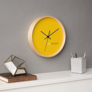 Horloge Couleur Jaune Vive Moderne