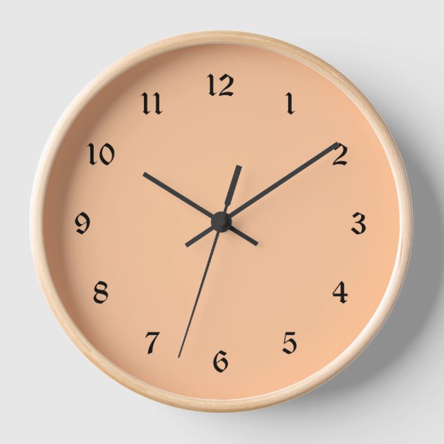 Horloge Couleur uni pastel doré (Recto)