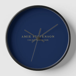 Horloge Couleurs d'or bleu Professional Classic Plain