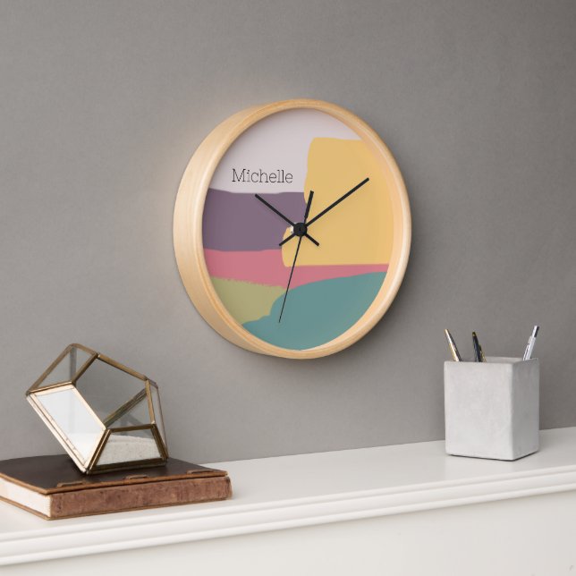 Horloge Couleurs modernes mignonnes d'été Splash (Bureau)