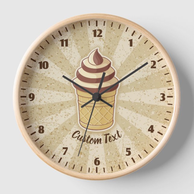 Horloge Coupe de glace deux saveurs (Recto)