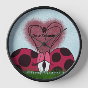 Horloge Couple de Ladybug mignon