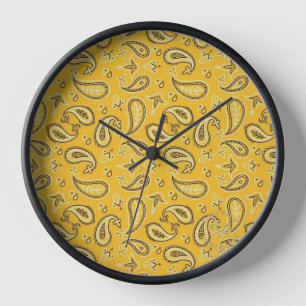 Horloge Coussin jaune