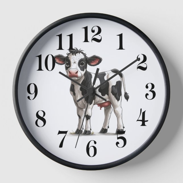 Horloge Cow Wall Clock (Recto)