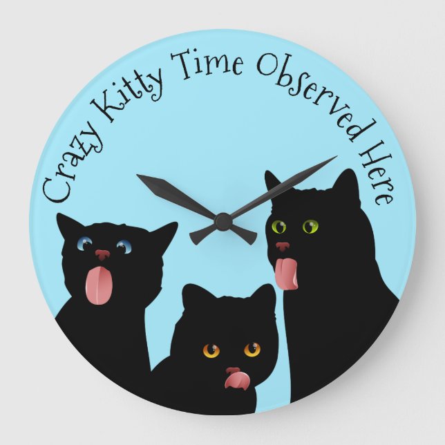 Horloge Crazy Kitty Time (Recto)