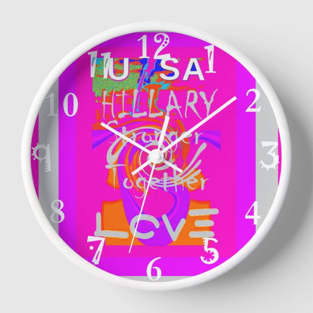 Horloge Create Your Own Stunning Hillary Stronger (Recto)