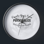 Horloge Créez Votre Propre<br><div class="desc">Arrière-plan affiché : Bokeh Bulle Grise

Créez vos propres éléments personnalisés de haute qualité !

Personnalisez cet article avec votre propre texte personnalisé ou redessinez entièrement à partir de zéro en remplaçant notre image par la vôtre.</div>