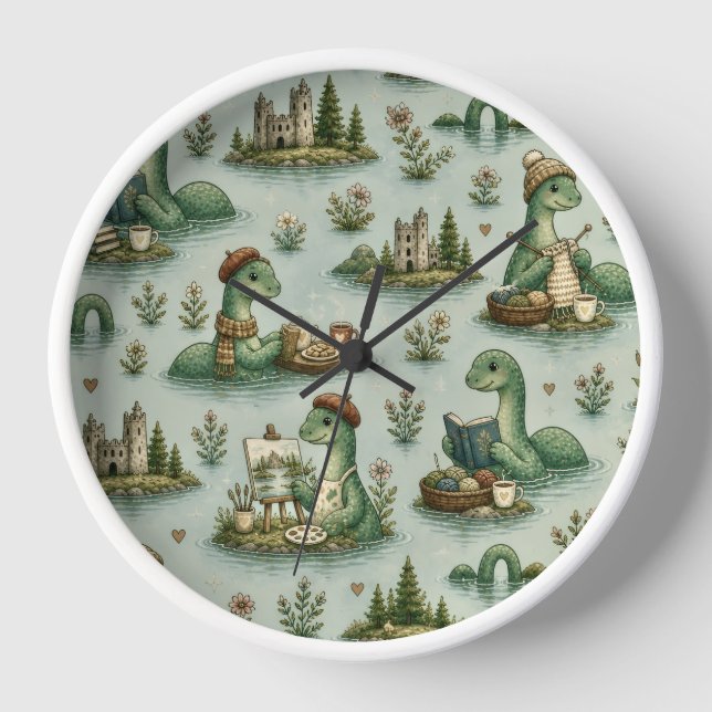 Horloge Cryptides confortables Nessie Monstre du Loch Ness (Recto)