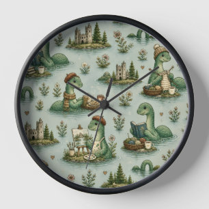 Horloge Cryptides cosy Nessie Monstre du Loch Ness loisirs