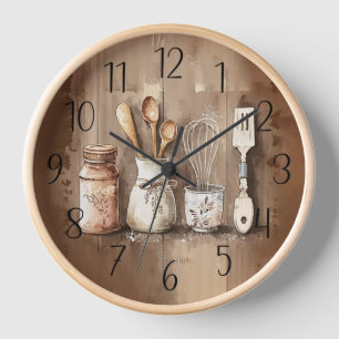 Horloge Cuisine agricole du comté rustique