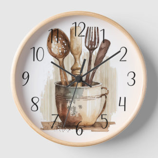 Horloge Cuisine agricole du comté rustique