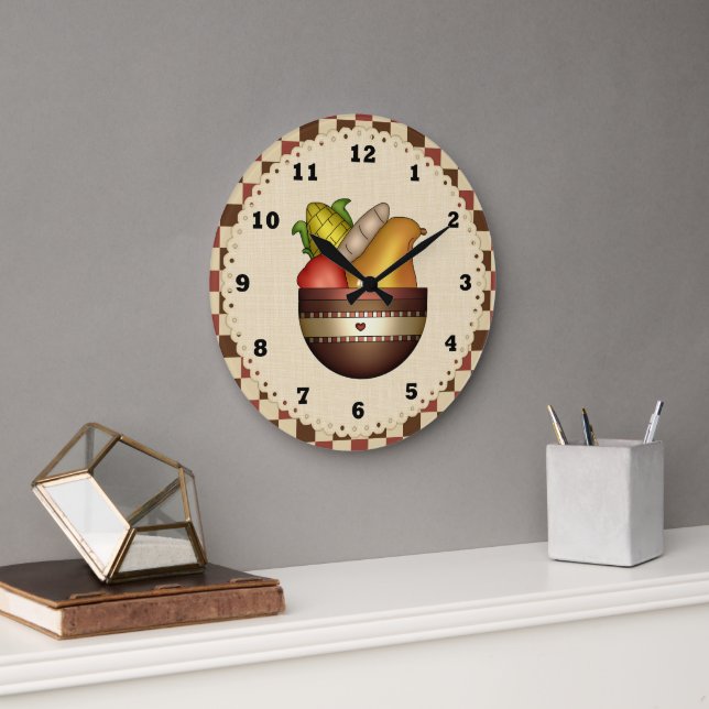Horloge Cuisine Au Bol De Fruit (Bureau)