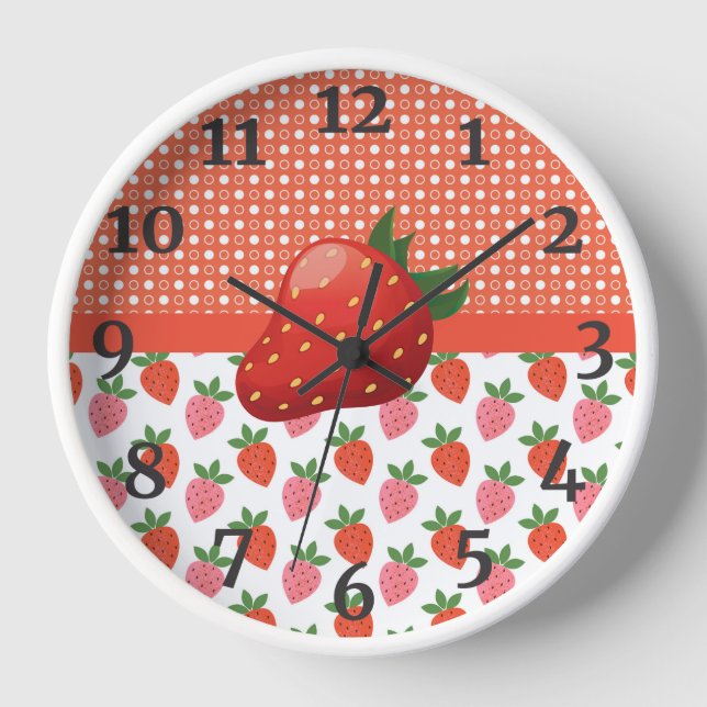 Horloge Cuisine aux fraises juteuse (Recto)