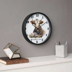 Horloge Cuisine cool ou vache à café de bureau