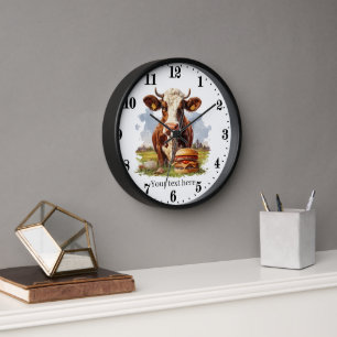 Horloge cuisine pour les amateurs de vache mignonne