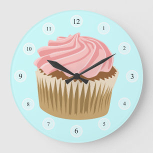 Horloge Cupcake Rose