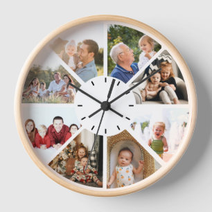 Horloge Custom 8 Photo Famille Enfants grand-parent cadeau