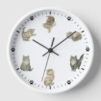 Horloge Cute Chat