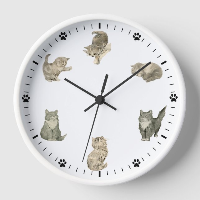 Horloge Cute Chat (Recto)