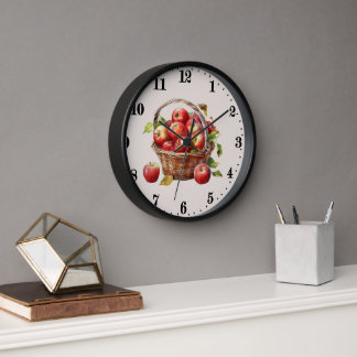 Horloge Cute cuisine pomme de fruits