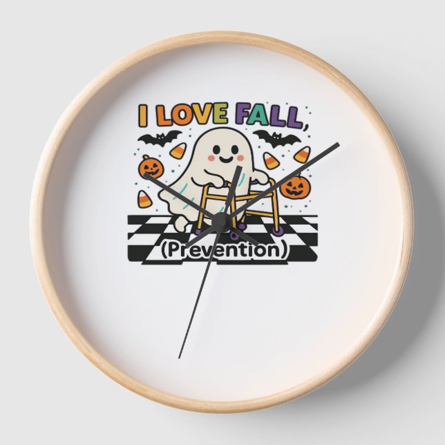 Horloge Cute I Love Fall Prevention Physique Thérapie Fant (Recto)