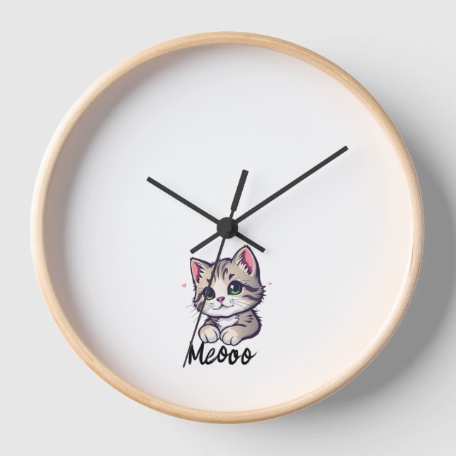 Horloge Cute Kitten (Recto)