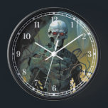 Horloge Cyborg Skeleton Futuriste Science-Fiction<br><div class="desc">Produits d'art Imaginaire de The Lunarium.</div>