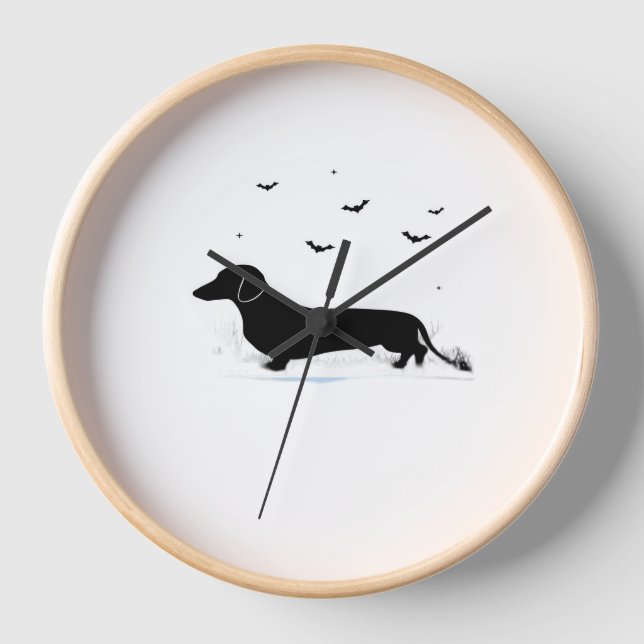 Horloge Dachshund Halloween Costume Mon Dachshund est Mon  (Recto)