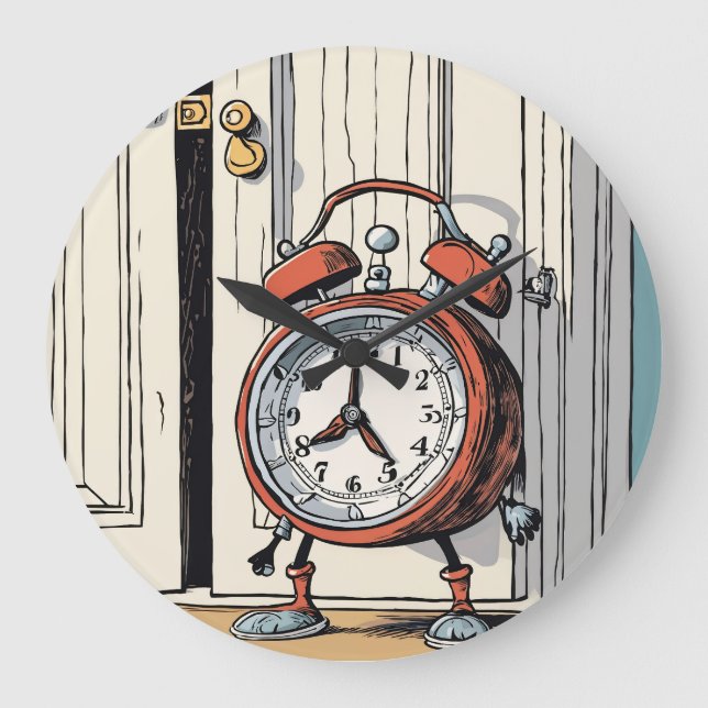 Horloge d'alarme pivotante - Porte Whimsical (Recto)
