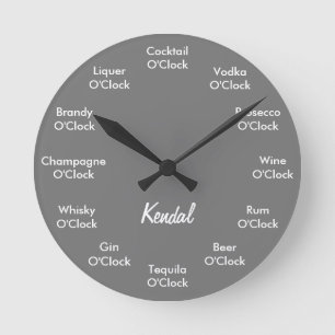 Horloge d'alcool dans la barre amusante Gris perso