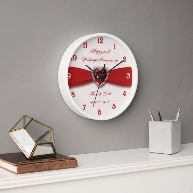 Horloge Damask 40e anniversaire Mariage Design (Bureau)